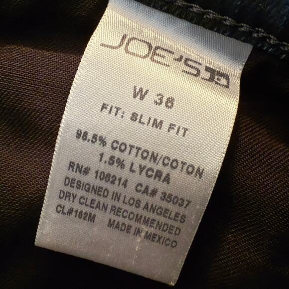JOE'S JEANS | Dark Blue Coated Jeans Giles Slim Fit | W Size 36 - Picture 5 of 6